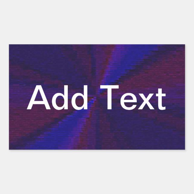 Adesivo Retangular Gradação circular - Azul a Roxo (Frente)