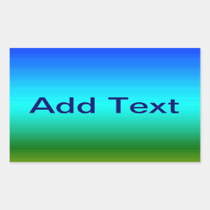 Adesivo Retangular Gradiente Azul e Verde do Mar e do Céu