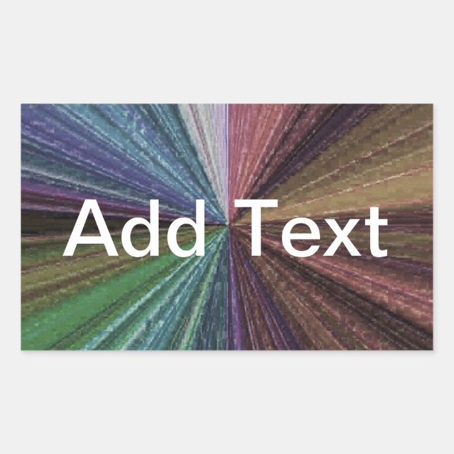 Adesivo Retangular Gradiente Circular Arco-íris Terrestre (Frente)