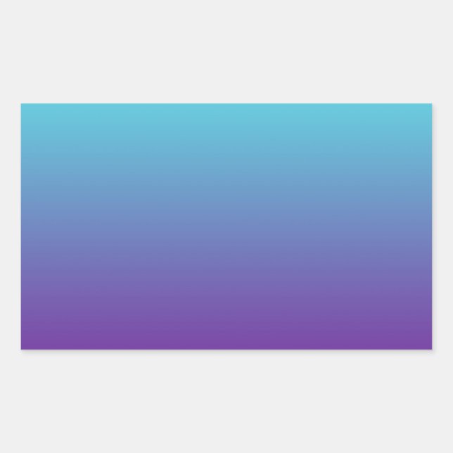 Adesivo Retangular Gradiente de Fundo Simples Turquesa Azul Roxo (Frente)