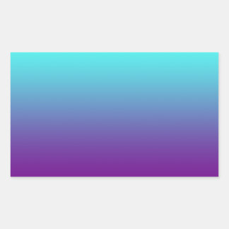 Adesivo Retangular Gradiente de Fundo Simples Turquesa Azul Roxo