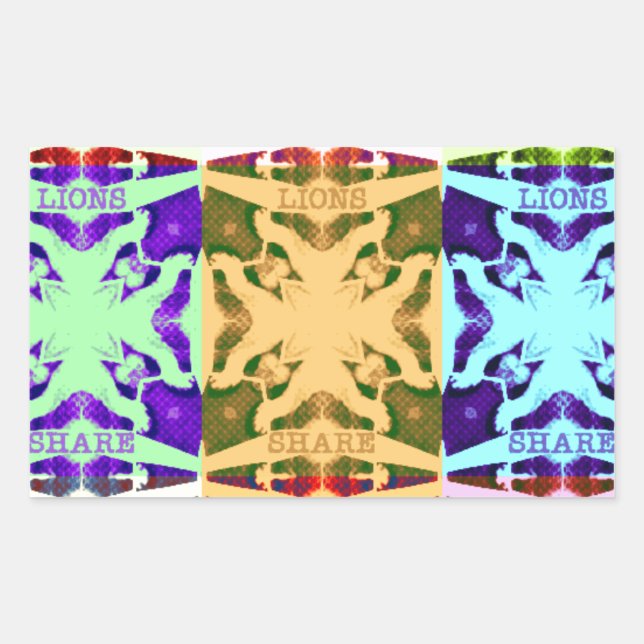 Adesivo Retangular Gráfico de Pop de arte africano marcado (Frente)