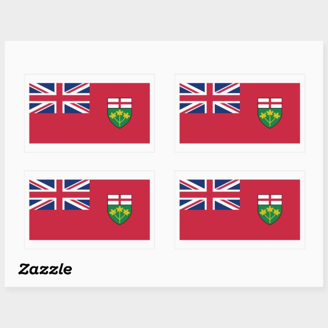 Adesivo Retangular Gráfico Ontario Flags (Folha)