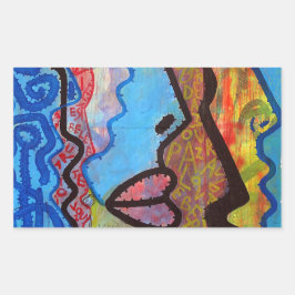 Adesivo Retangular Grafite Abstrato colorido