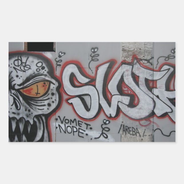 Adesivo Retangular Grafite de Atlanta (Frente)