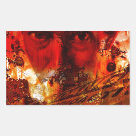 Adesivo Retangular Grafite Vermelho