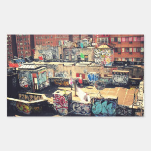 Adesivo Retangular Grafites do telhado em Chinatown