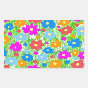 Adesivo Retangular Grama FlowerPower