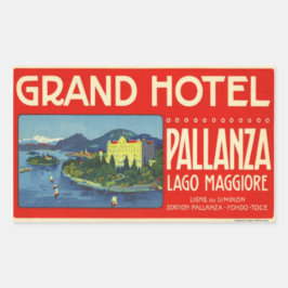 Adesivo Retangular Grand Hotel Pllanza Lago Maggiore