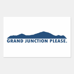Adesivo Retangular Grand Junction Colorado, por favor