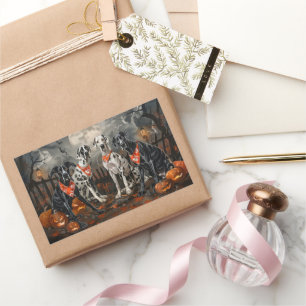 Adesivo Retangular Grande Dane Halloween Spooky