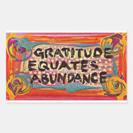 Adesivo Retangular Gratidão da LuckyPen