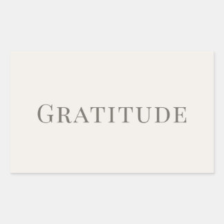 Adesivo Retangular Gratitude – Minimal Typography Design