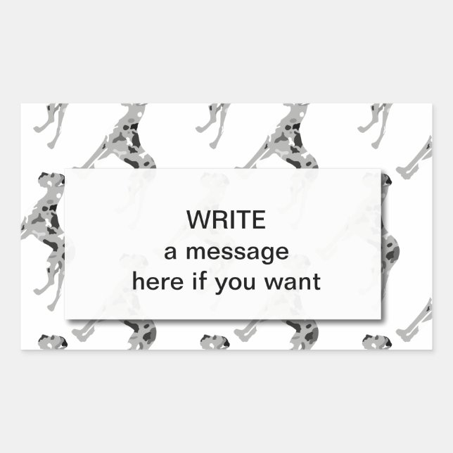 Adesivo Retangular Grautiger Doggensilhouette (Frente)