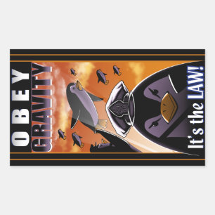 Adesivo Retangular Gravidade Obey