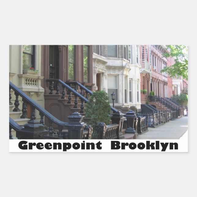 Adesivo Retangular Greenpoint Brookyly Brownstone (Frente)