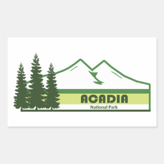 Adesivo Retangular Greve Verde do Parque Nacional Acadia