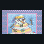 Adesivo Retangular GROOVY SNOWMAN, SINAL DE PAZ CHRISTMAS STICKERS Re<br><div class="desc">ESSES FORAM OS DIAS DE ENERGIA FLUVIAL,  TIE DYED ESTAVA DENTRO E O SINAL DE PAZ. ADICIONAR UM POUCO DE AMOR COM ESSAS PLANTAS DE NEVE BRANCA,  Retângulo,  Bordas de Bolinhas Azul/Rosa ... ...  Procure Por Quebra Correspondente,  Papel Tecido,  Fita,  Etiquetas De Presente E Muito Mais. Susan Brack Design</div>