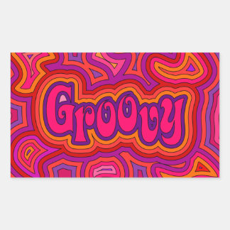 Adesivo Retangular Groovy Sticker