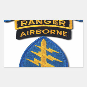 Adesivo Retangular Grupo das Forças Especiais Green Berets SF SOF SFG