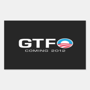 Adesivo Retangular GTFO - Vindo 2012