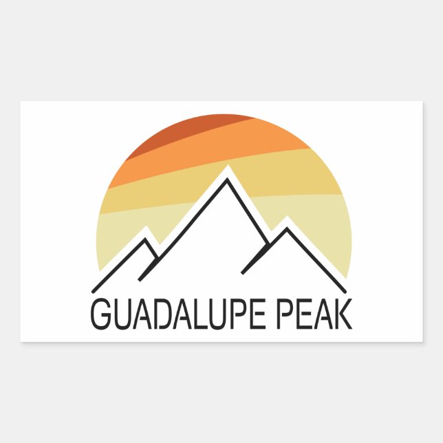 Adesivo Retangular Guadalupe Peak Retro (Frente)