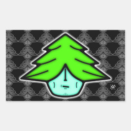 Adesivo Retangular Guerreiro das árvores (cara tipo cartoon) v2.1 ret