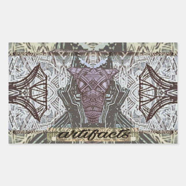 Adesivo Retangular guia mascarado de artefatos (Frente)