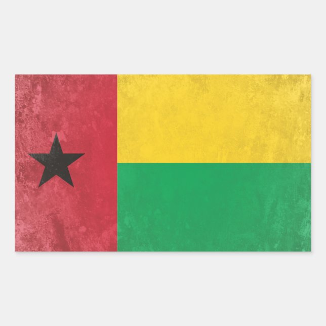 Adesivo Retangular Guiné-Bissau (Frente)