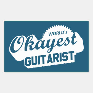 Adesivo Retangular Guitarista mais Okayest do Mundo