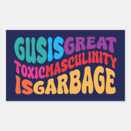 Adesivo Retangular gus é tóxica para o excelente masculinidade é tóxi