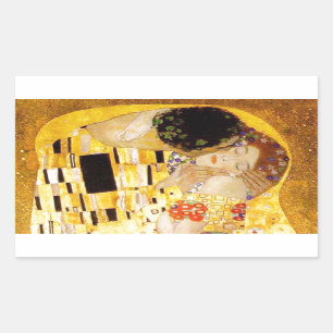 Adesivo Retangular Gustav Klimt A Pintura Clássica Beija