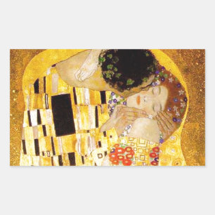 Adesivo Retangular Gustav Klimt O Beijo