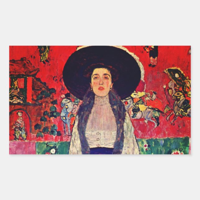 Adesivo Retangular Gustav Klimt Retrato de Adele Bloch-Bauer II (Frente)