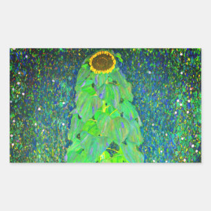 Adesivo Retangular Gustav Klimt Sunflower