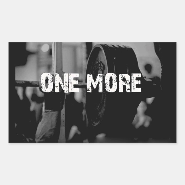 Adesivo Retangular Gym Malhação Motivativo (Frente)