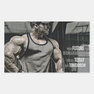 Adesivo Retangular Gym Motivacional
