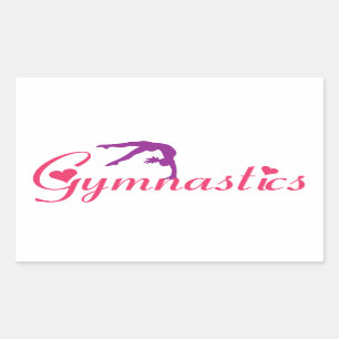 Adesivo Retangular Gymnastics Love Sticker