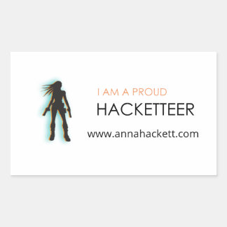 Adesivo Retangular Hacketteer Sticker