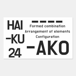 ADESIVO RETANGULAR HAIKU 24