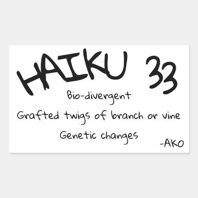 ADESIVO RETANGULAR HAIKU 33 (Frente)