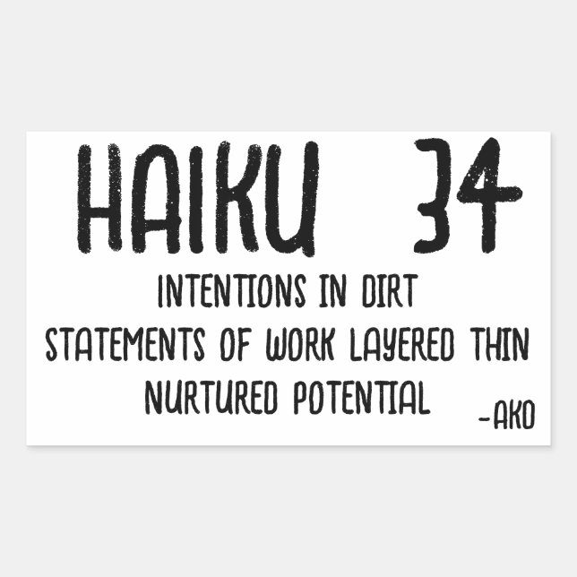 ADESIVO RETANGULAR HAIKU 34 (Frente)
