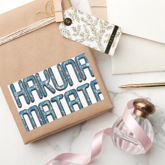 Adesivo Retangular Hakuna Matata 3D Art Impressão (Presentear)