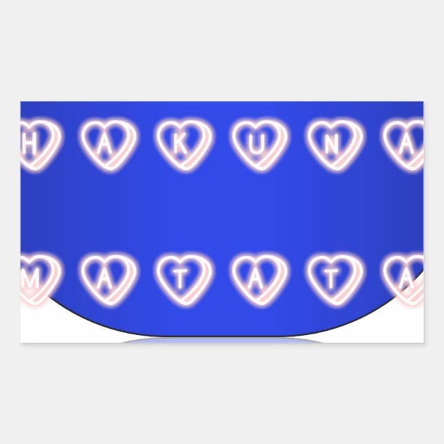 Adesivo Retangular Hakuna Matata Art Impressão (Frente)