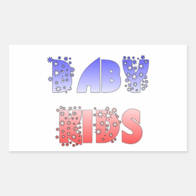 Adesivo Retangular Hakuna Matata Baby & Kids: Design de cor francesa (Frente)