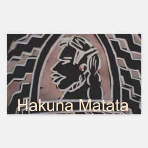 Adesivo Retangular Hakuna Matata Bongo Flavor.