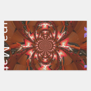 Adesivo Retangular Hakuna Matata Halloween Mask Kaleidoscope Abstrato