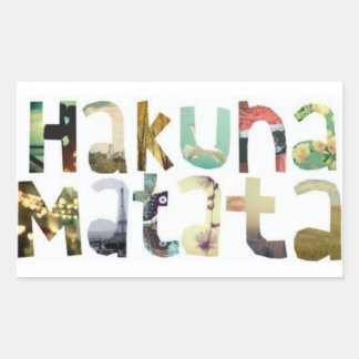 Adesivo Retangular Hakuna Matata Stickers