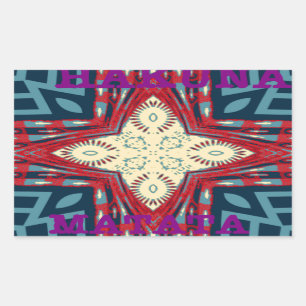Adesivo Retangular Hakuna Matata Text Hope Abstrato