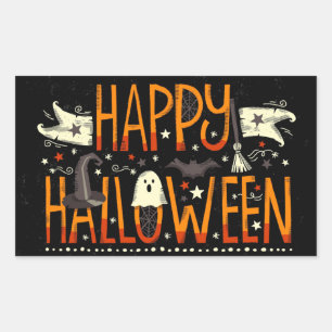 Adesivo Retangular Halloween